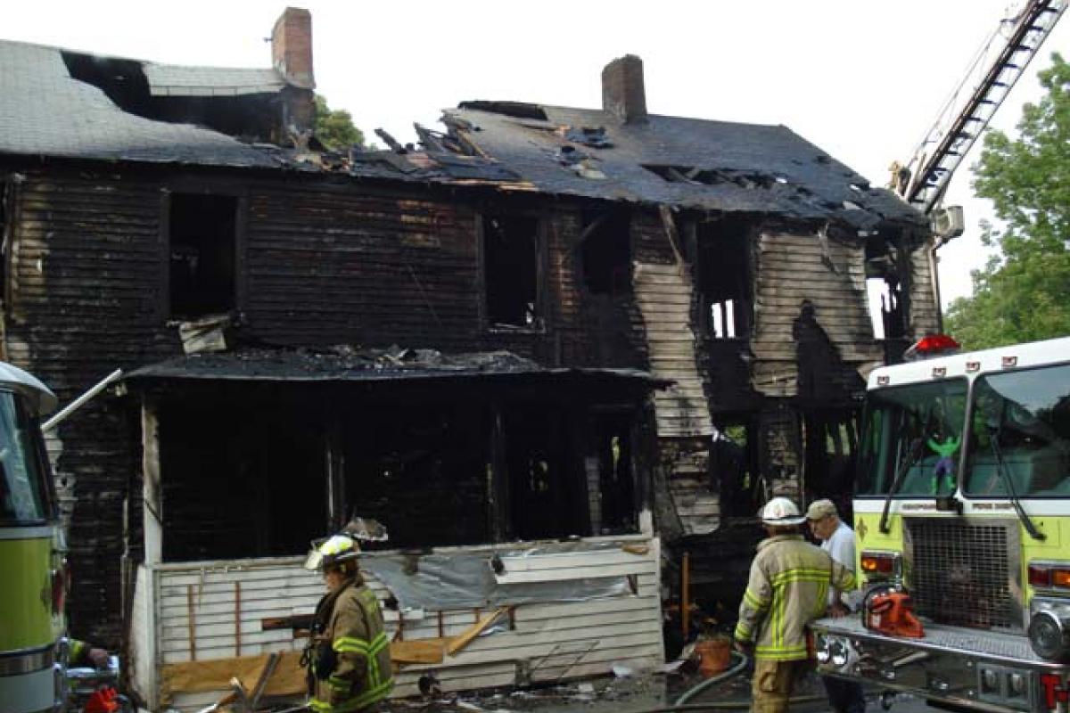 Wide View of the Aftermath Effect on the Structure of the Fire